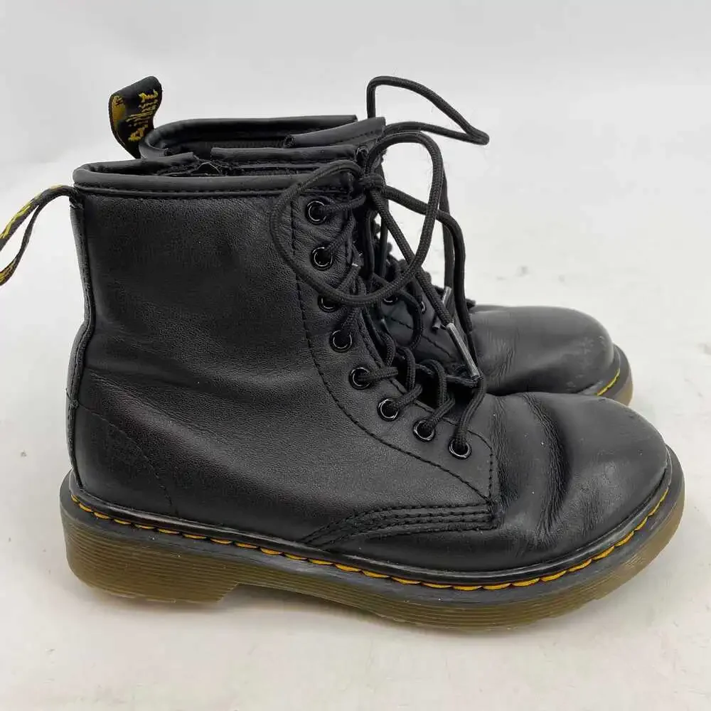 Dr. Martens Black Synthetic Rain Boots | Girls Size 1G (Regular)